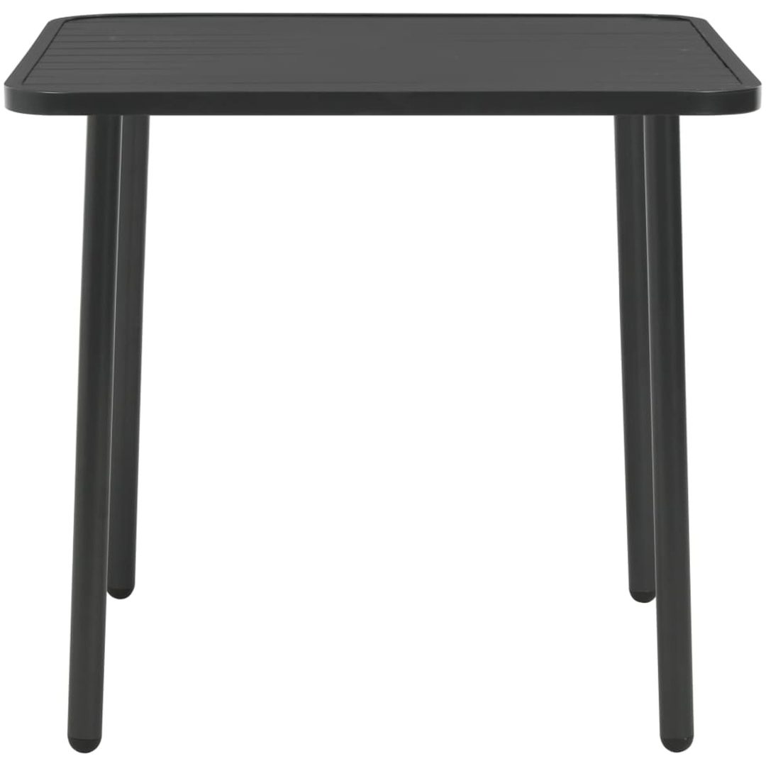 Caféset 3 delar stål mörkgrå vidaXL – bild 3