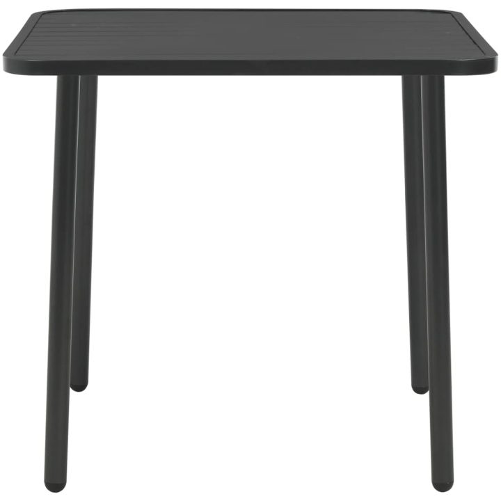 Caféset 3 delar stål mörkgrå vidaXL – bild 3