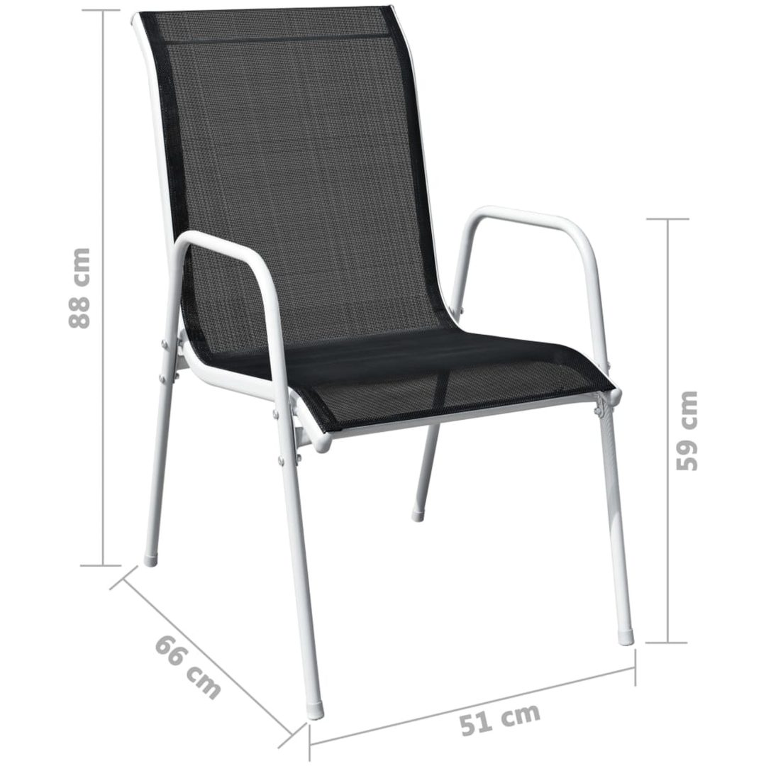 Caféset 3 delar stål svart vidaXL – bild 11