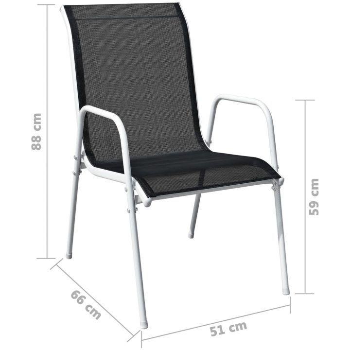 Caféset 3 delar stål svart vidaXL – bild 11