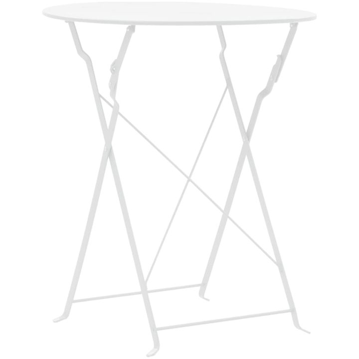 Caféset 3 delar stål vit vidaXL – bild 2