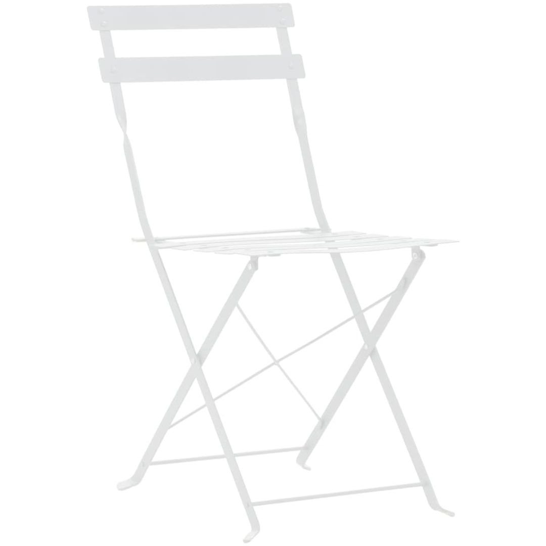 Caféset 3 delar stål vit vidaXL – bild 4