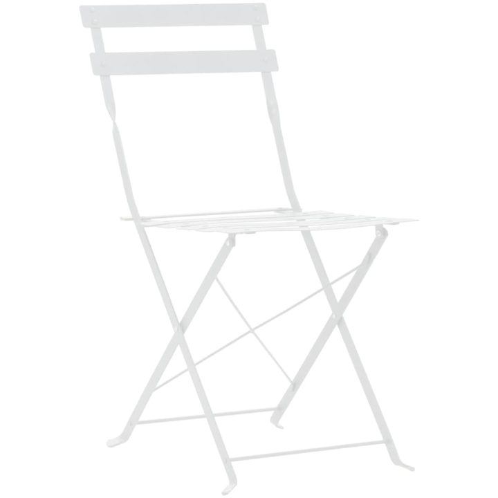 Caféset 3 delar stål vit vidaXL – bild 4