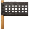 Caféset 3 delar svart konstrotting och massivt trä vidaXL 60 x 75 cm – miniatyr 10