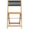 Caféset 3 delar svart polypropen och massivt trä vidaXL 60 x 75 cm – miniatyr 4