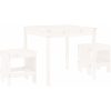 Caféset 3 delar vit massiv furu vidaXL – miniatyr 2