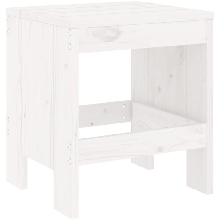 Caféset 3 delar vit massiv furu vidaXL – bild 4