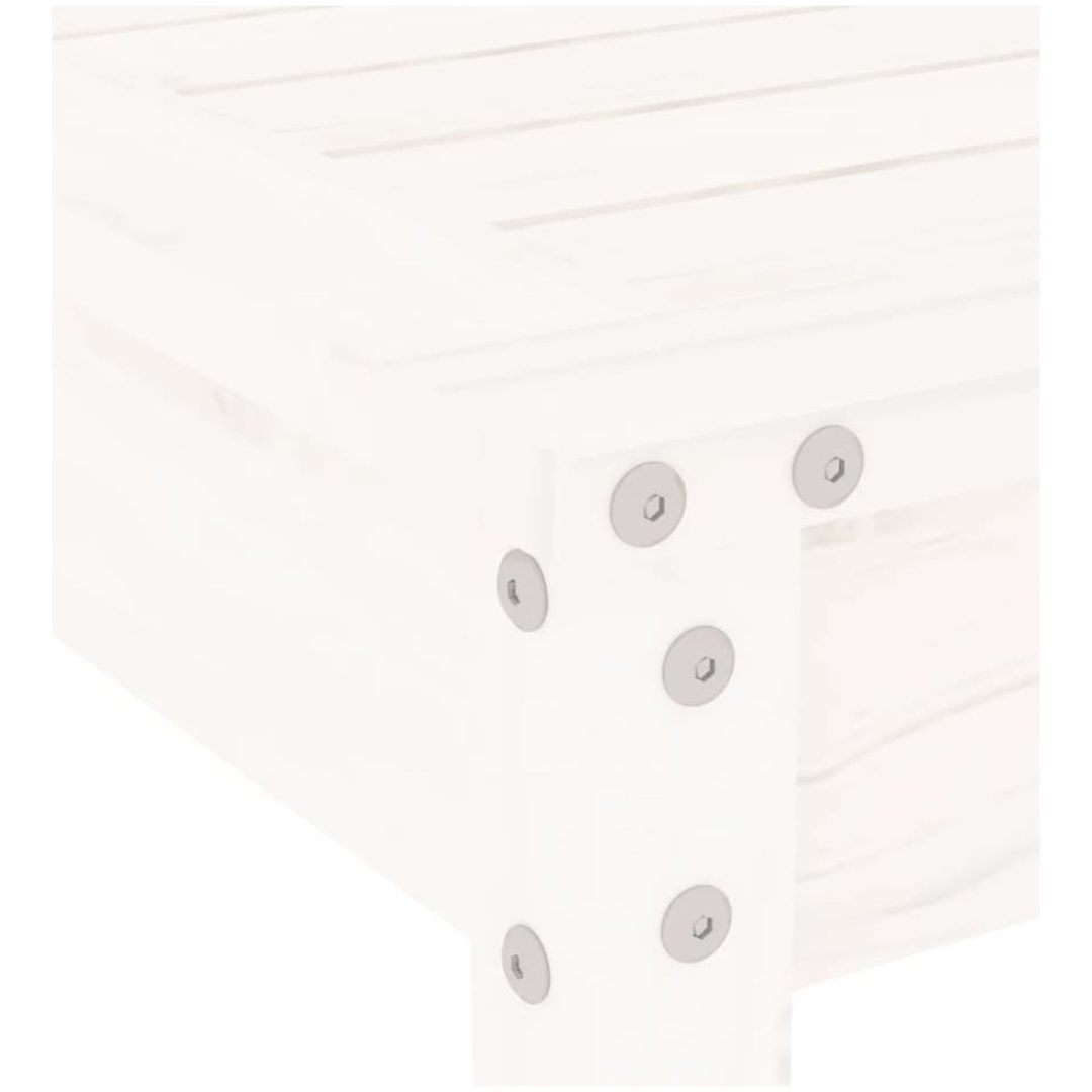 Caféset 3 delar vit massiv furu vidaXL – bild 7