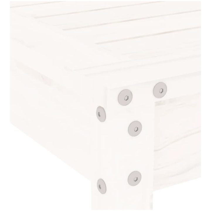 Caféset 3 delar vit massiv furu vidaXL – bild 7