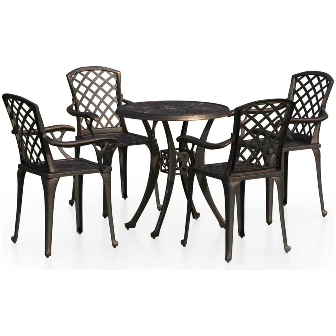 Caféset 5 delar gjuten aluminium brons vidaXL – bild 2