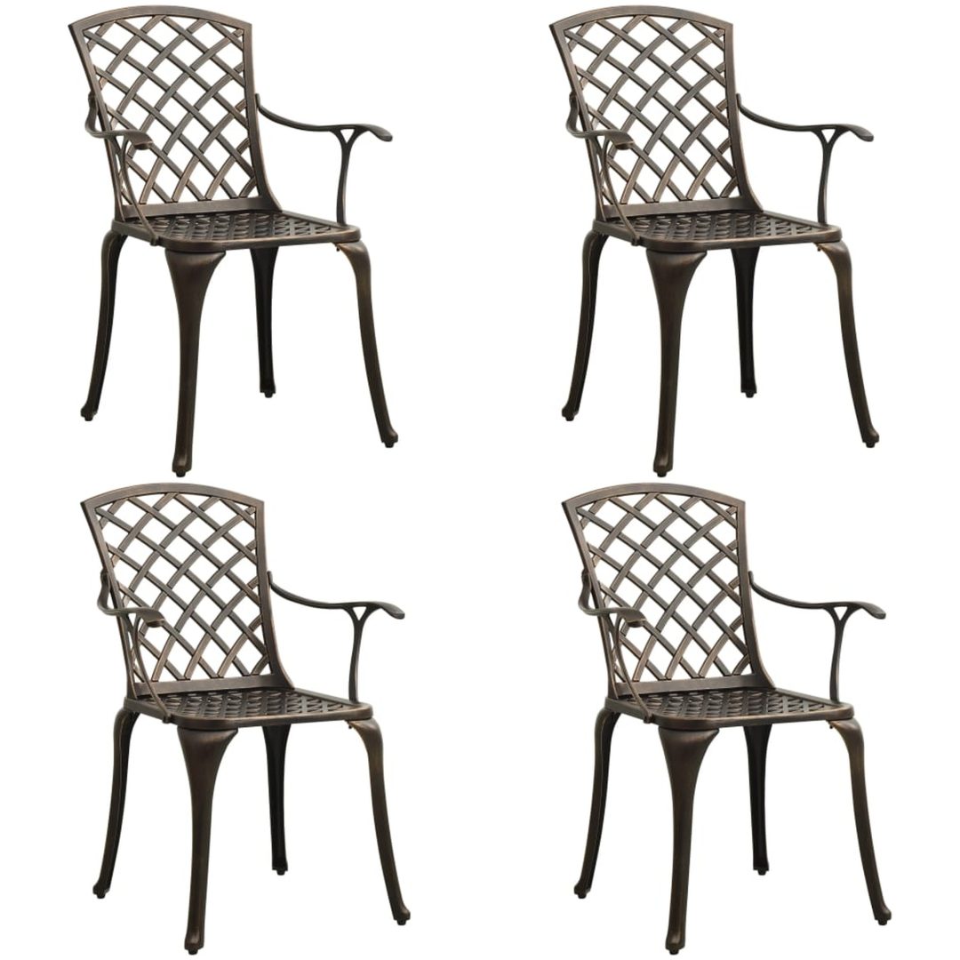 Caféset 5 delar gjuten aluminium brons vidaXL – bild 3