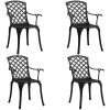 Caféset 5 delar gjuten aluminium svart vidaXL – miniatyr 3