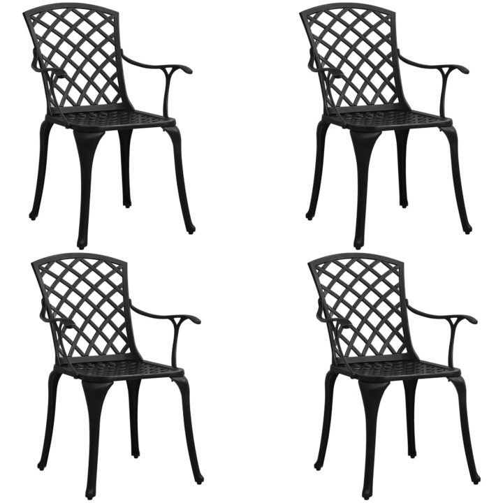 Caféset 5 delar gjuten aluminium svart vidaXL – bild 3