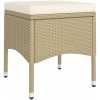 Caféset 5 delar konstrotting och härdat glas beige vidaXL – miniatyr 6