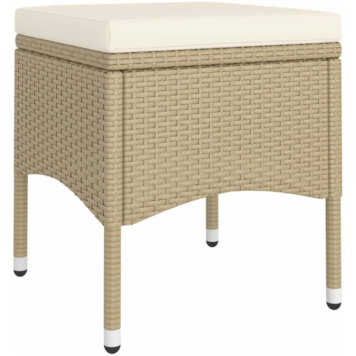 Caféset 5 delar konstrotting och härdat glas beige vidaXL – bild 6