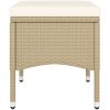 Caféset 5 delar konstrotting och härdat glas beige vidaXL – miniatyr 7