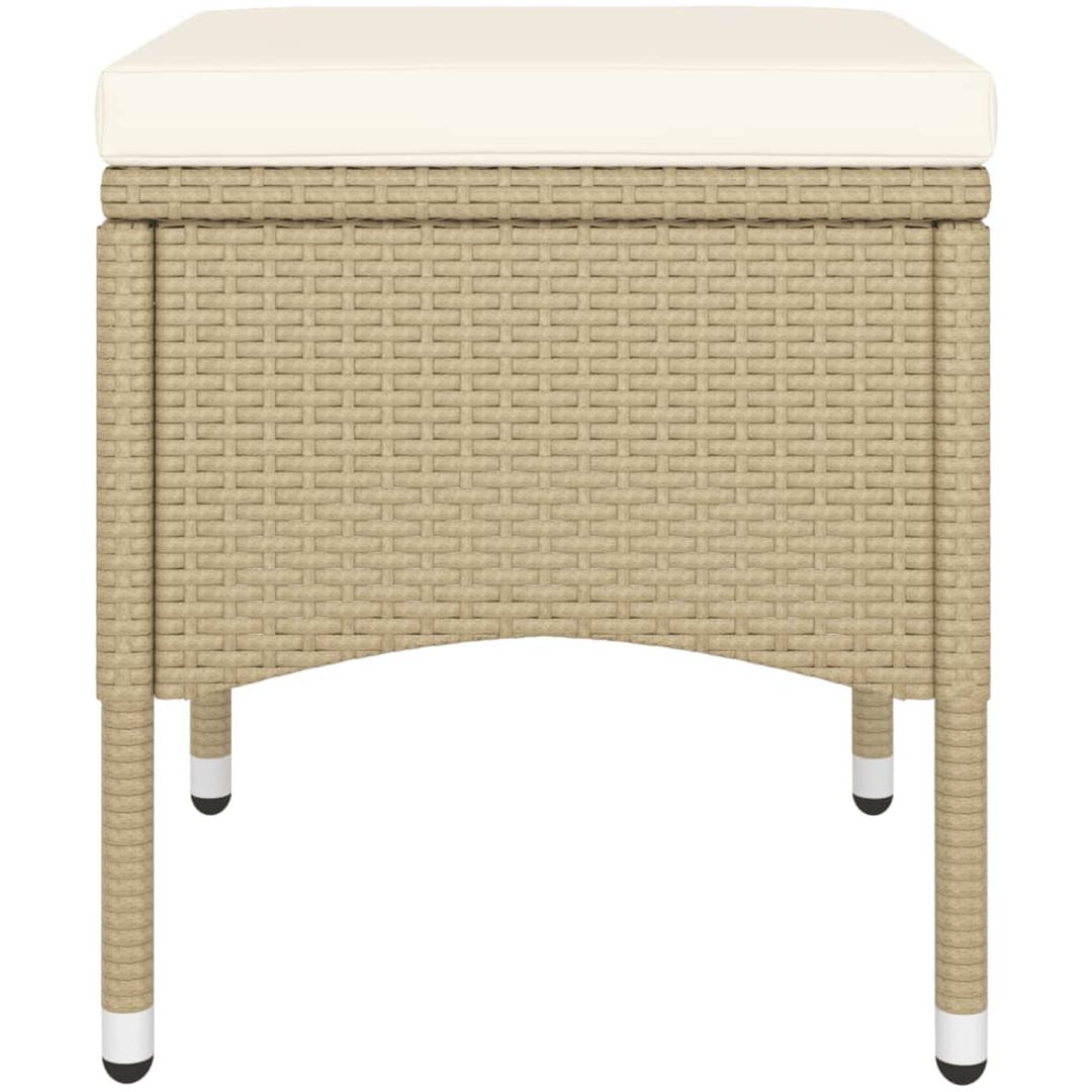 Caféset 5 delar konstrotting och härdat glas beige vidaXL – bild 7