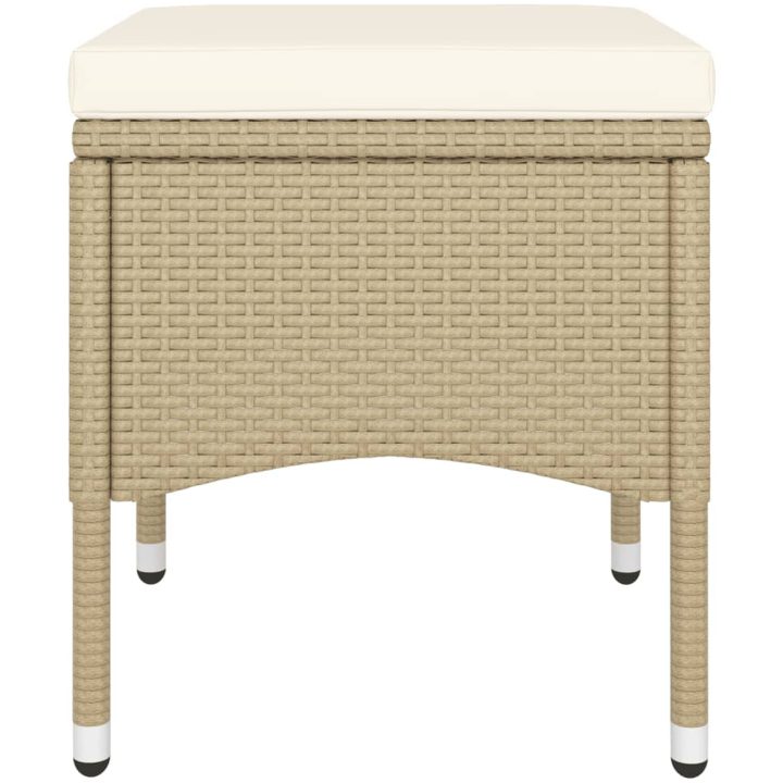 Caféset 5 delar konstrotting och härdat glas beige vidaXL – bild 7