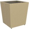 Caféset 5 delar konstrotting och härdat glas beige vidaXL – miniatyr 8