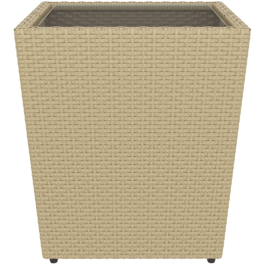 Caféset 5 delar konstrotting och härdat glas beige vidaXL – bild 9