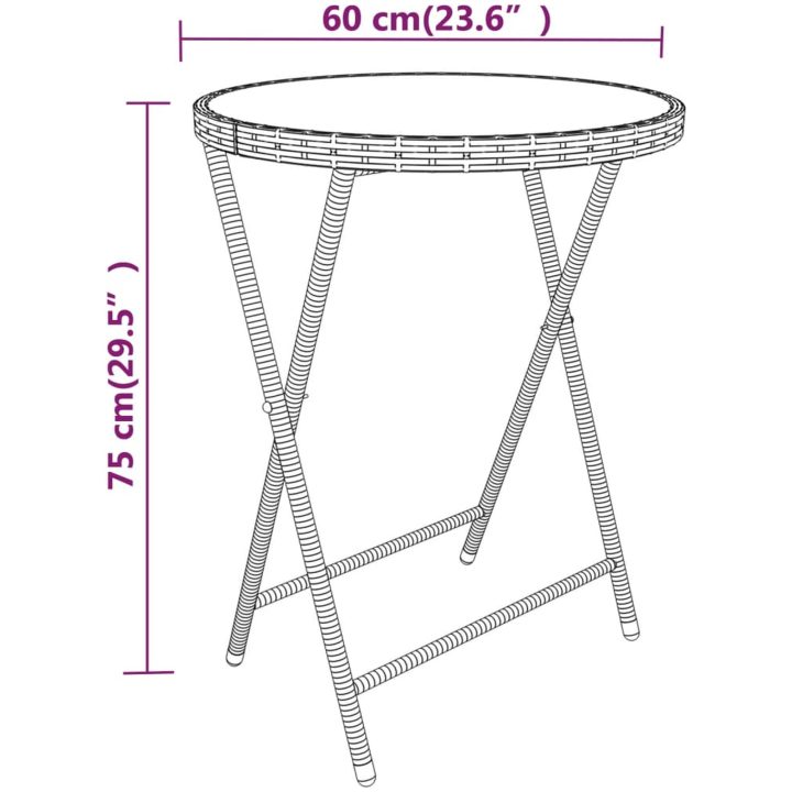 Caféset 5 delar konstrotting och härdat glas grå vidaXL – bild 11