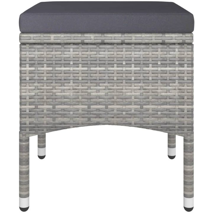 Caféset 5 delar konstrotting och härdat glas grå vidaXL – bild 6