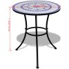 Caféset blå och vit 60 cm mosaik vidaXL 60 x 70 cm – miniatyr 5