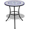 Caféset blå och vit 60 cm mosaik vidaXL 60 x 70 cm – miniatyr 1