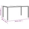 Caféset för trädgården 7 delar med dynor beige konstrotting vidaXL 150 x 90 x 75 cm – miniatyr 8