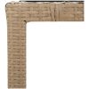 Caféset för trädgården 9 delar med dynor beige konstrotting vidaXL 190 x 90 x 75 cm – miniatyr 5