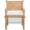 Caféset med dynor 3 delar bambu vidaXL – miniatyr 4