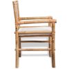Caféset med dynor 3 delar bambu vidaXL – miniatyr 5