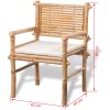 Caféset med dynor 3 delar bambu vidaXL – miniatyr 8