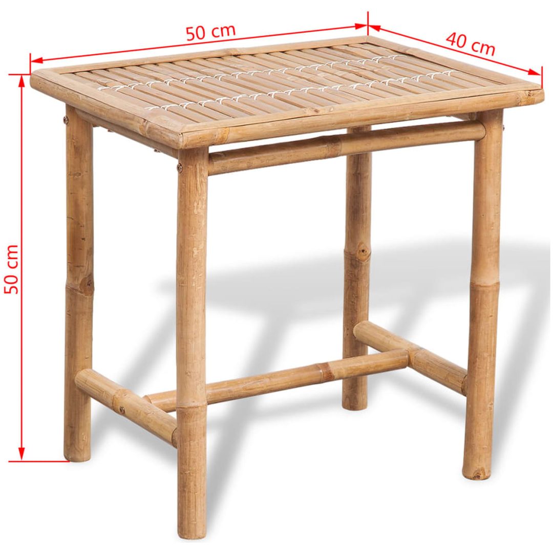 Caféset med dynor 3 delar bambu vidaXL – bild 9