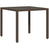 Caféset med dynor 3 delar brun konstrotting vidaXL 90 x 90 x 75 cm – miniatyr 4