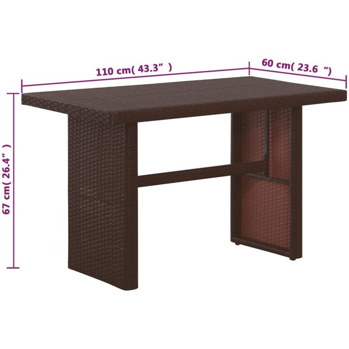 Caféset med dynor 3 delar konstrotting brun vidaXL – bild 6