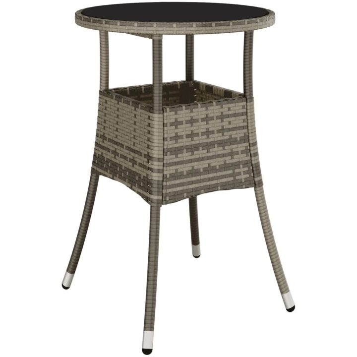 Caféset med dynor 3 delar konstrotting grå vidaXL – bild 5