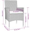 Caféset med dynor 3 delar konstrotting grå vidaXL – miniatyr 9