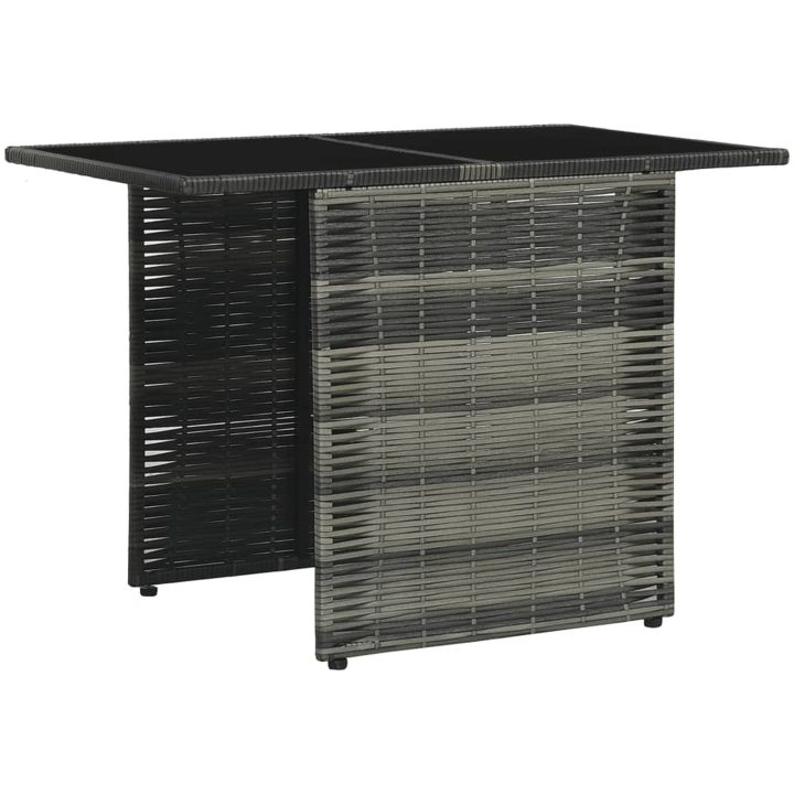 Caféset med dynor 3 delar konstrotting grå vidaXL – bild 4