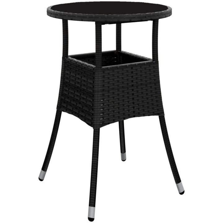 Caféset med dynor 5 delar konstrotting svart vidaXL – bild 5