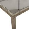 Caféset med dynor 7 delar konstrotting grå vidaXL 190 x 90 x 75 cm – miniatyr 6