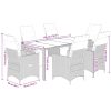 Caféset med dynor 7 delar konstrotting grå vidaXL 190 x 90 x 75 cm – miniatyr 7