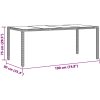Caféset med dynor 7 delar konstrotting grå vidaXL 190 x 90 x 75 cm – miniatyr 8