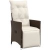 Caféset med dynor 9 delar konstrotting brun vidaXL 190 x 90 x 75 cm – miniatyr 3
