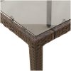 Caféset med dynor 9 delar konstrotting brun vidaXL 190 x 90 x 75 cm – miniatyr 6