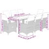 Caféset med dynor 9 delar konstrotting brun vidaXL 190 x 90 x 75 cm – miniatyr 7