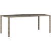 Caféset med dynor 9 delar konstrotting grå vidaXL 190 x 90 x 75 cm – miniatyr 4