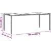 Caféset med dynor 9 delar konstrotting grå vidaXL 190 x 90 x 75 cm – miniatyr 8