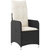 Caféset med dynor 9 delar konstrotting svart vidaXL 190 x 80 x 75 cm – miniatyr 3