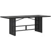 Caféset med dynor 9 delar konstrotting svart vidaXL 190 x 80 x 75 cm – miniatyr 4